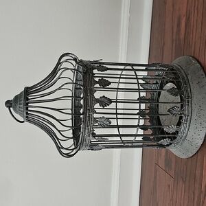 Vintage Gray Decorative Birdcage